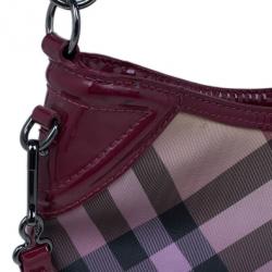 Pre Owned Burberry Pink Nova Pop Check Craigwell Shoulder Bag