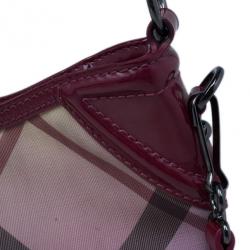Pre Owned Burberry Pink Nova Pop Check Craigwell Shoulder Bag