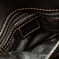 Pre Owned Burberry Black Leather Belt Bag
