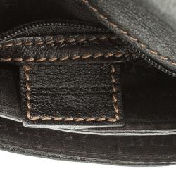 Pre Owned Burberry Black Leather Belt Bag