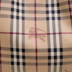 مملوكة مسبقًا حقيبة يد بربري نوتس كانتيربري هايماركت كانفاس مقوى كروهات برتقالي صغيرة 