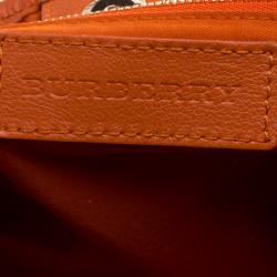 مملوكة مسبقًا حقيبة يد بربري نوتس كانتيربري هايماركت كانفاس مقوى كروهات برتقالي صغيرة 