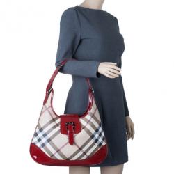 Pre Owned Burberry Nova Check Canvas Brooke Hobo