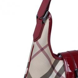 Pre Owned Burberry Nova Check Canvas Brooke Hobo