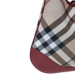 Pre Owned Burberry Nova Check Canvas Brooke Hobo