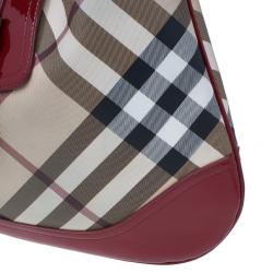 Pre Owned Burberry Nova Check Canvas Brooke Hobo