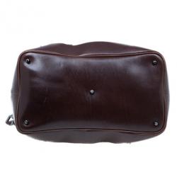 Pre Owned Burberry Mega Check Canvas Lowry Tote