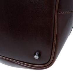 Pre Owned Burberry Mega Check Canvas Lowry Tote