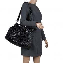 مملوكة مسبقًا حقيبة بربري لوري جلد أسود كارتريدج لامع