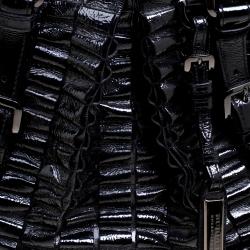 مملوكة مسبقًا حقيبة بربري لوري جلد أسود كارتريدج لامع