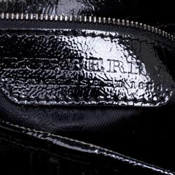 مملوكة مسبقًا حقيبة بربري لوري جلد أسود كارتريدج لامع