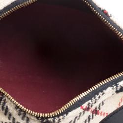 Pre Owned Burberry Beige Nova Check Tweed Shoulder Bag