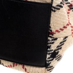 Pre Owned Burberry Beige Nova Check Tweed Shoulder Bag
