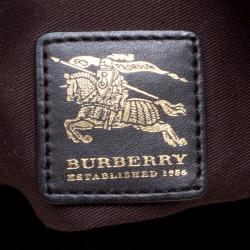 Burberry Brown Haymarket Check Fabric Hobo