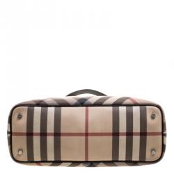 Pre Owned Burberry Black Nova Check PVC Regent Tote