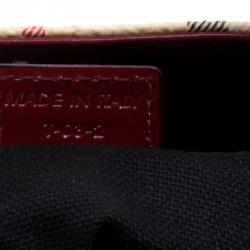 Pre Owned Burberry Beige Haymarket Check PVC Mini Tote