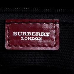 Pre Owned Burberry Beige Haymarket Check PVC Mini Tote