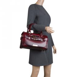 Burberry Bridle Belted Bowling Bag - Red Crossbody Bags, Handbags