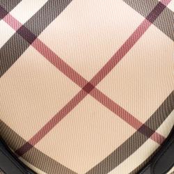 Pre Owned Burberry Beige/Black Nova Check Canvas Small Borton Hobo
