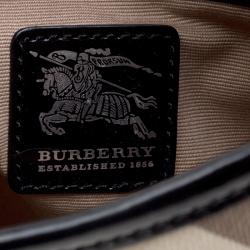 Pre Owned Burberry Beige/Black Nova Check Canvas Small Borton Hobo
