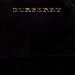 Pre Owned Burberry Black Suede Baby Fringe Bucket Bag