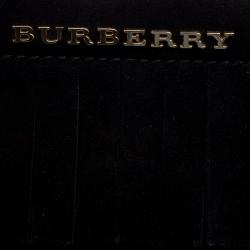 Pre Owned Burberry Black Suede Baby Fringe Bucket Bag
