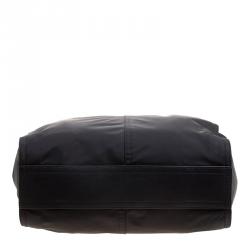 Pre Owned Burberry Black Nylon Drawstring Shopper Tote