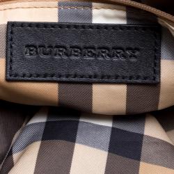 Pre Owned Burberry Black Nylon Drawstring Shopper Tote