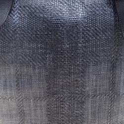 مملوكة مسبقًا Burberry Grey Raffia Shopper Tote