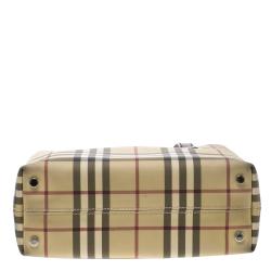 Pre Owned Burberry Black House Check PVC Tote