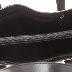 Pre Owned Burberry Black House Check PVC Tote