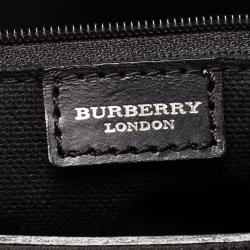 Pre Owned Burberry Black House Check PVC Tote