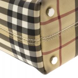 Pre Owned Burberry Black House Check PVC Tote