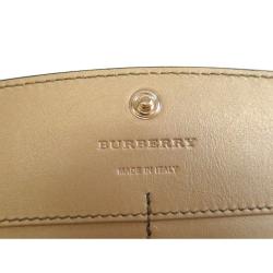Pre Owned Burberry Gold Horseferry Check Canvas/Leather Porter Continental Wallet