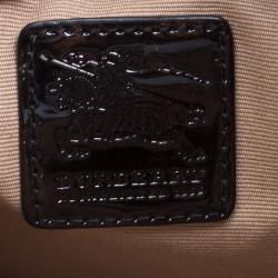 Pre Owned Burberry Black Nova Check PVC Brooke Hobo