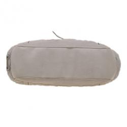 Pre Owned Burberry Beige Leather Belted Satchel