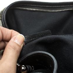 Pre Owned Burberry Gold Glitter Canvas Nova Check Hobo