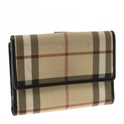 مملوكة مسبقًا محفظة بربري PVC  كاروهات هاوس تشيك ثنائية الطي