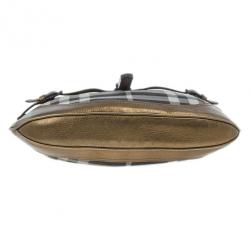 Pre Owned Burberry Smoked Check Hobo