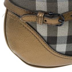 Pre Owned Burberry Smoked Check Hobo