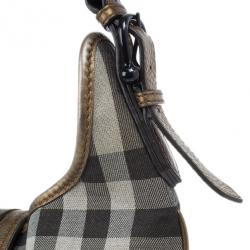 Pre Owned Burberry Smoked Check Hobo