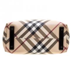 Pre Owned Burberry Beige/Black Supernova Check Large Nickie Tote