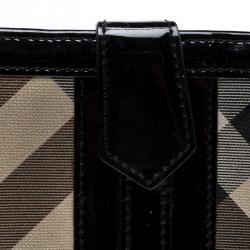 Pre Owned Burberry Black Novacheck PVC Penrose Continental Wallet