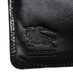 Pre Owned Burberry Black Novacheck PVC Penrose Continental Wallet