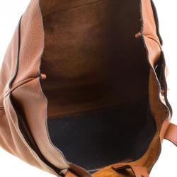Pre Owned Burberry Brown Leather Shopper tote
