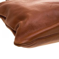 Pre Owned Burberry Brown Leather Shopper tote