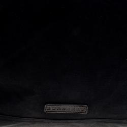 Pre Owned Burberry Black Canvas Large Luggage Tote