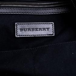 Pre Owned Burberry Black Canvas Large Luggage Tote