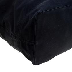 Pre Owned Burberry Black Canvas Large Luggage Tote