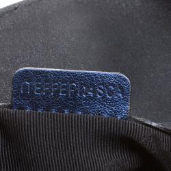 مملوكة مسبقًا Burberry Metallic Blue Leather Shopper Tote